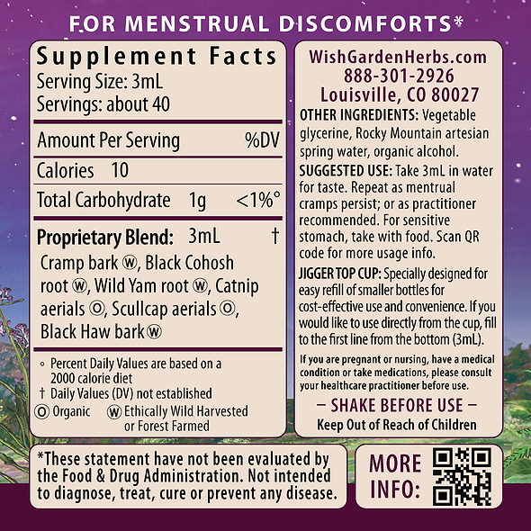Cramp Release Menses Soother Ingredients & Supplement Facts