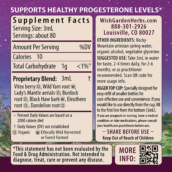 Cycle Vitality 2 Luteal Phase - Progesterone Support Ingredients & Supplement Facts