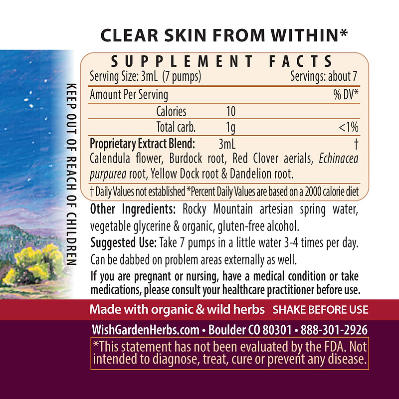 Clear Complexion Blemish Buster Ingredients & Supplement Facts