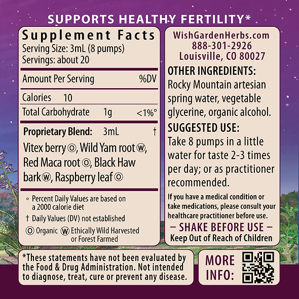 Fertility Prep Conception Support Ingredients & Supplement Facts