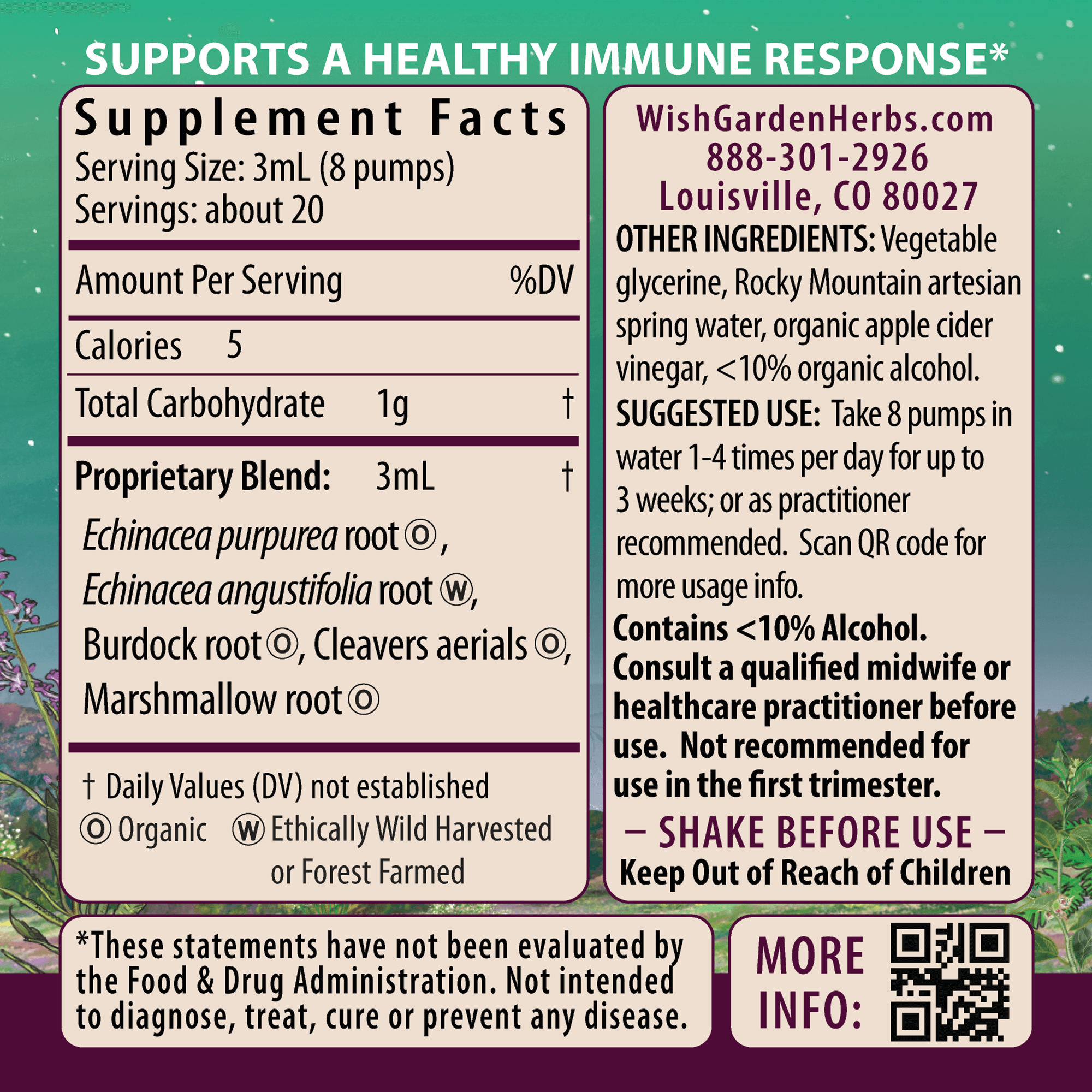 Immune Boost Seasonal Rescue for Pregnancy Ingredients & Supplement Facts