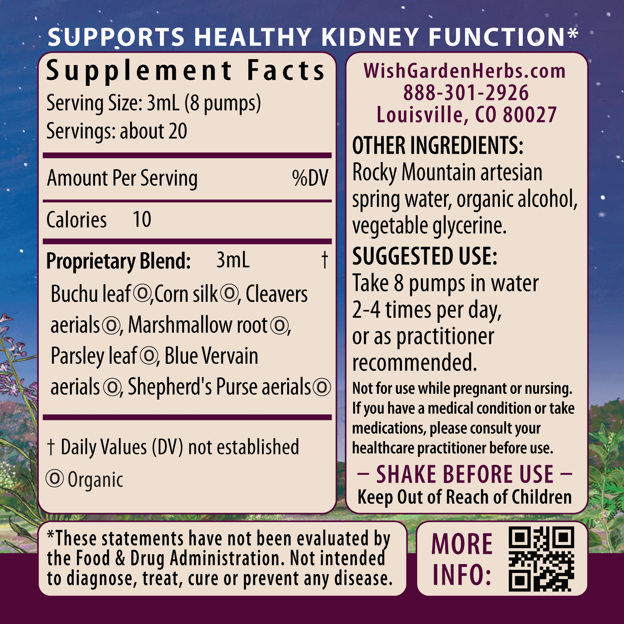 Kidney Strength Daily Support Ingredients & Supplement Facts