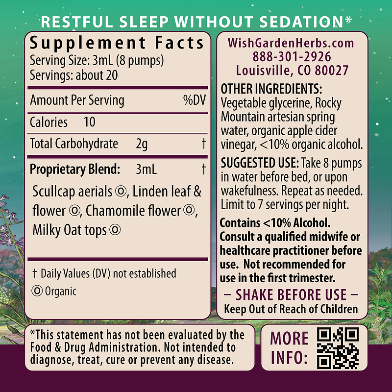 Sleepy Nights & Fresh Mornings for Pregnancy Ingredients & Supplement Facts