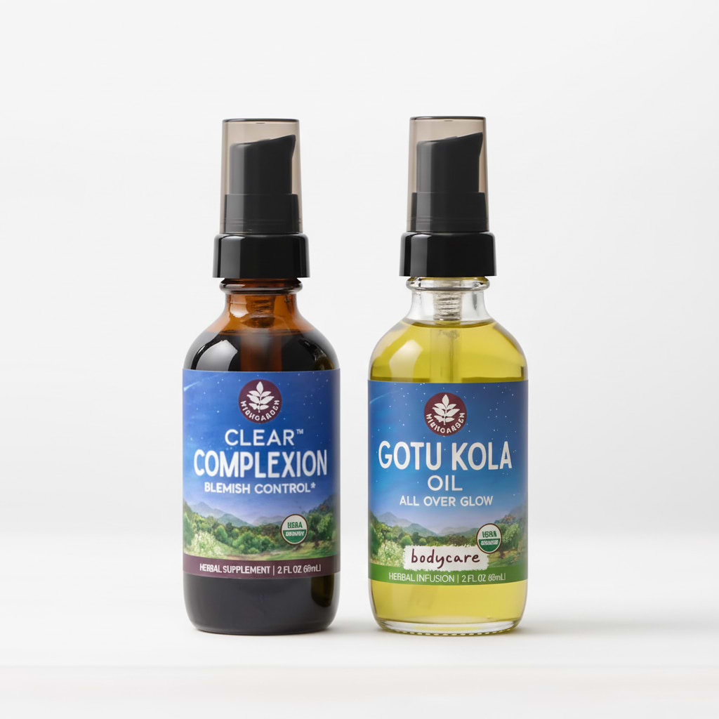 Beauty Glow-Up Bundle with Gotu Kola Oil + Clear Complexion Tincture