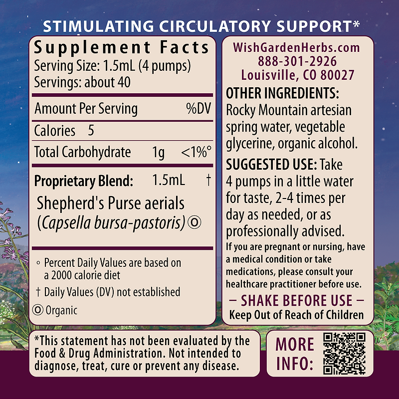 Shepherd's Purse Ingredients & Supplement Facts
