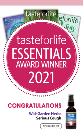 Taste For Life Award WishGarden Serious Cough