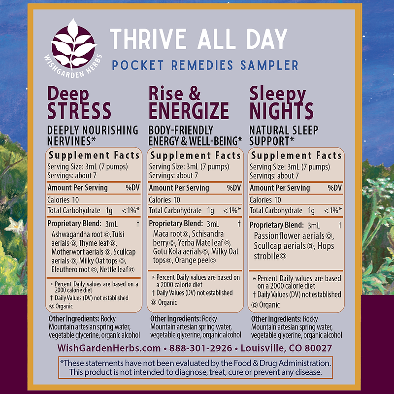Thrive All Day 3-Pack Ingredients & Supplement Facts
