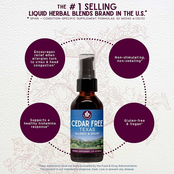 Cedar-Free Texas Allergy & Sinus Benefits