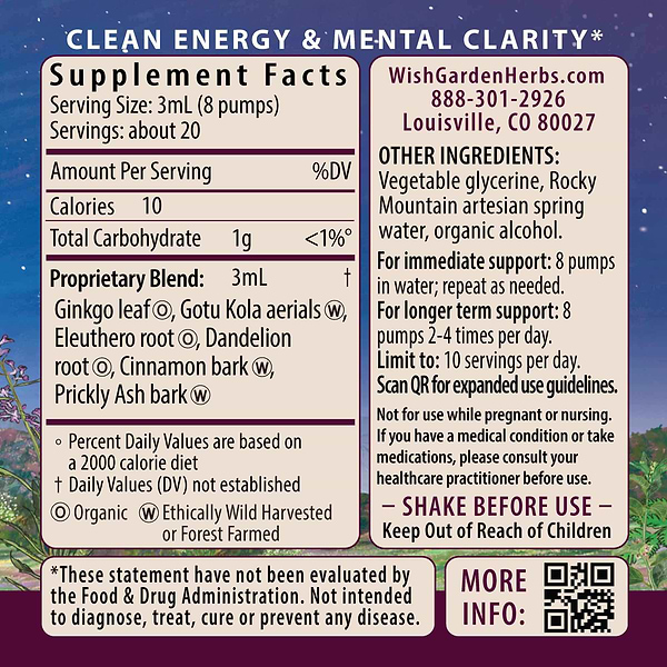 Genius Juice Cognitive Aid Ingredients & Supplement Facts