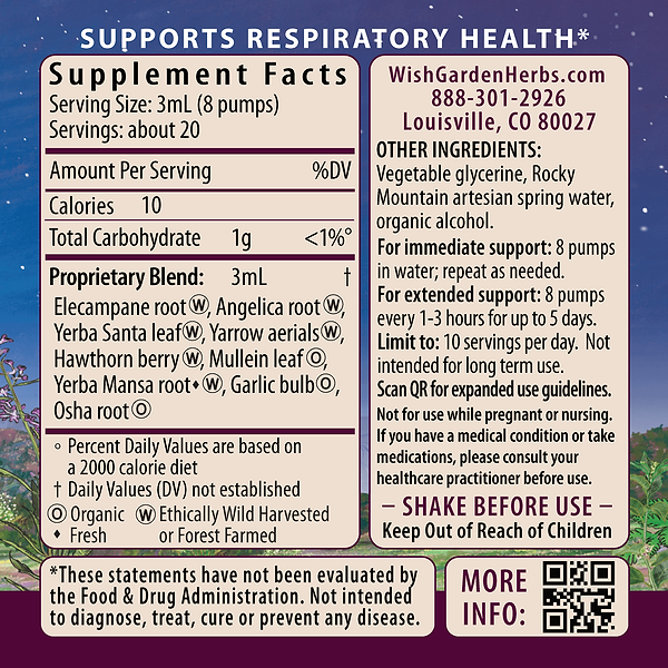 Deep Lung & Bronchial Support Ingredients & Supplement Facts