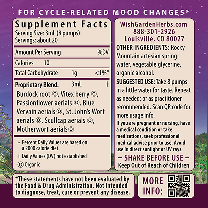 P.M.S. Emotional Mood Support Ingredients & Supplement Facts