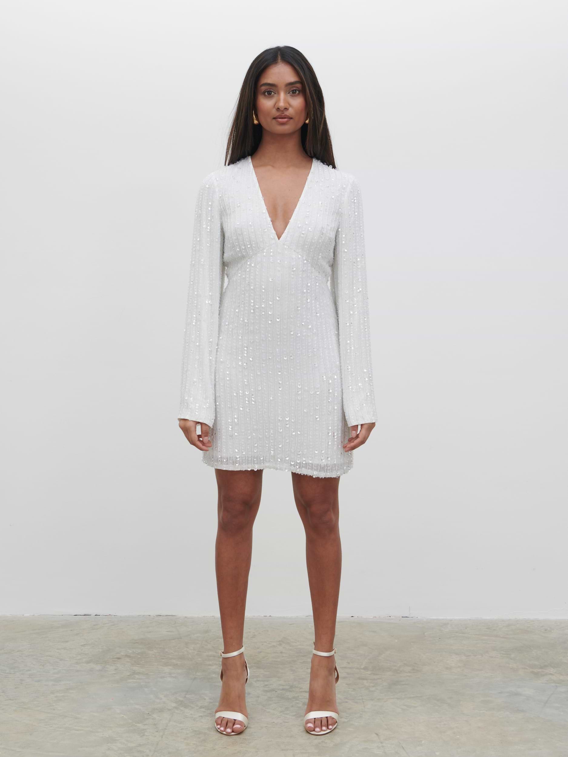 Alexis Sequin Mini Dress - Ivory