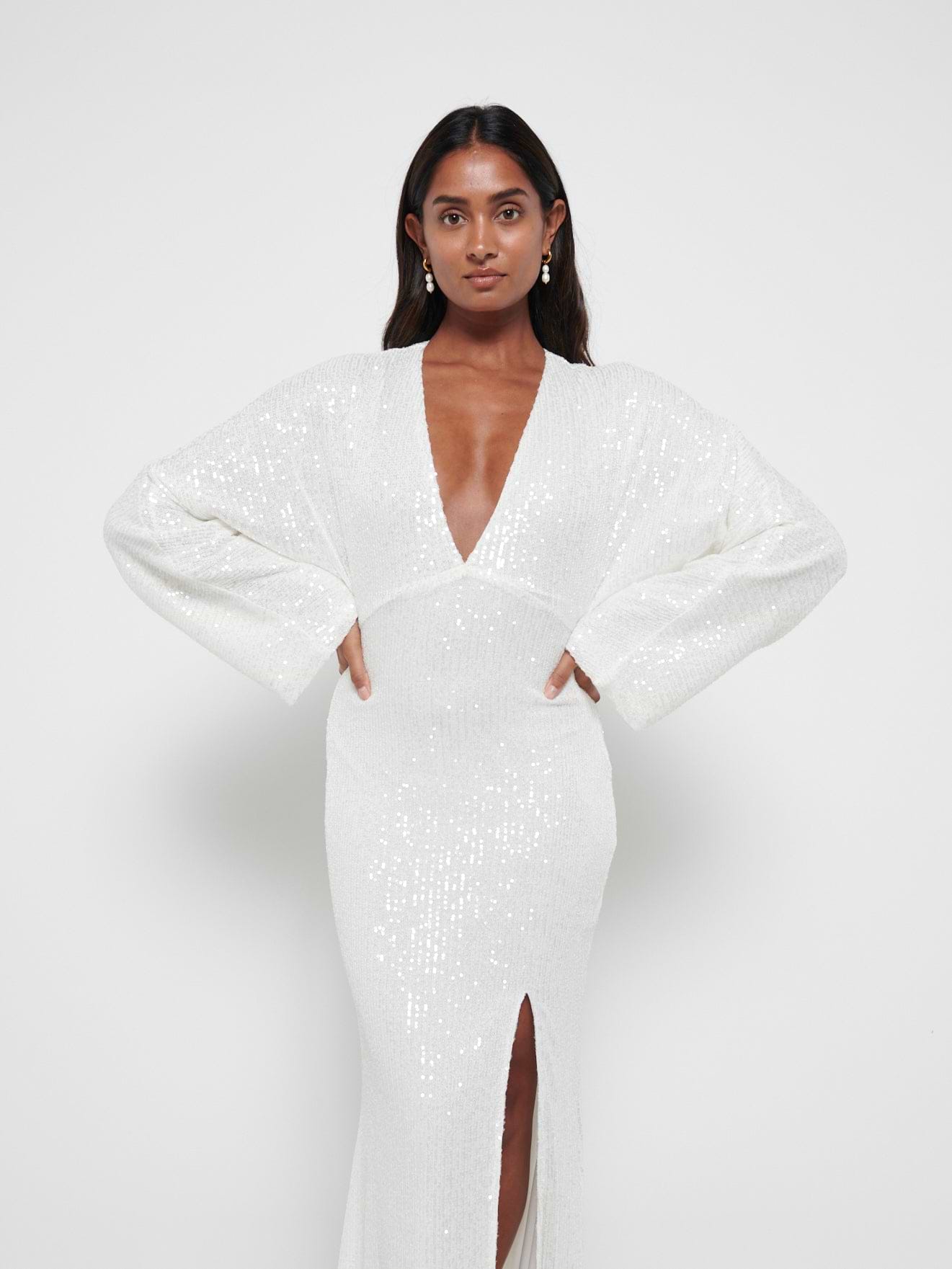 Alexis Sequin Maxi Dress - Ivory