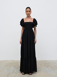 Althea Frill Easywear Day Dress - Black
