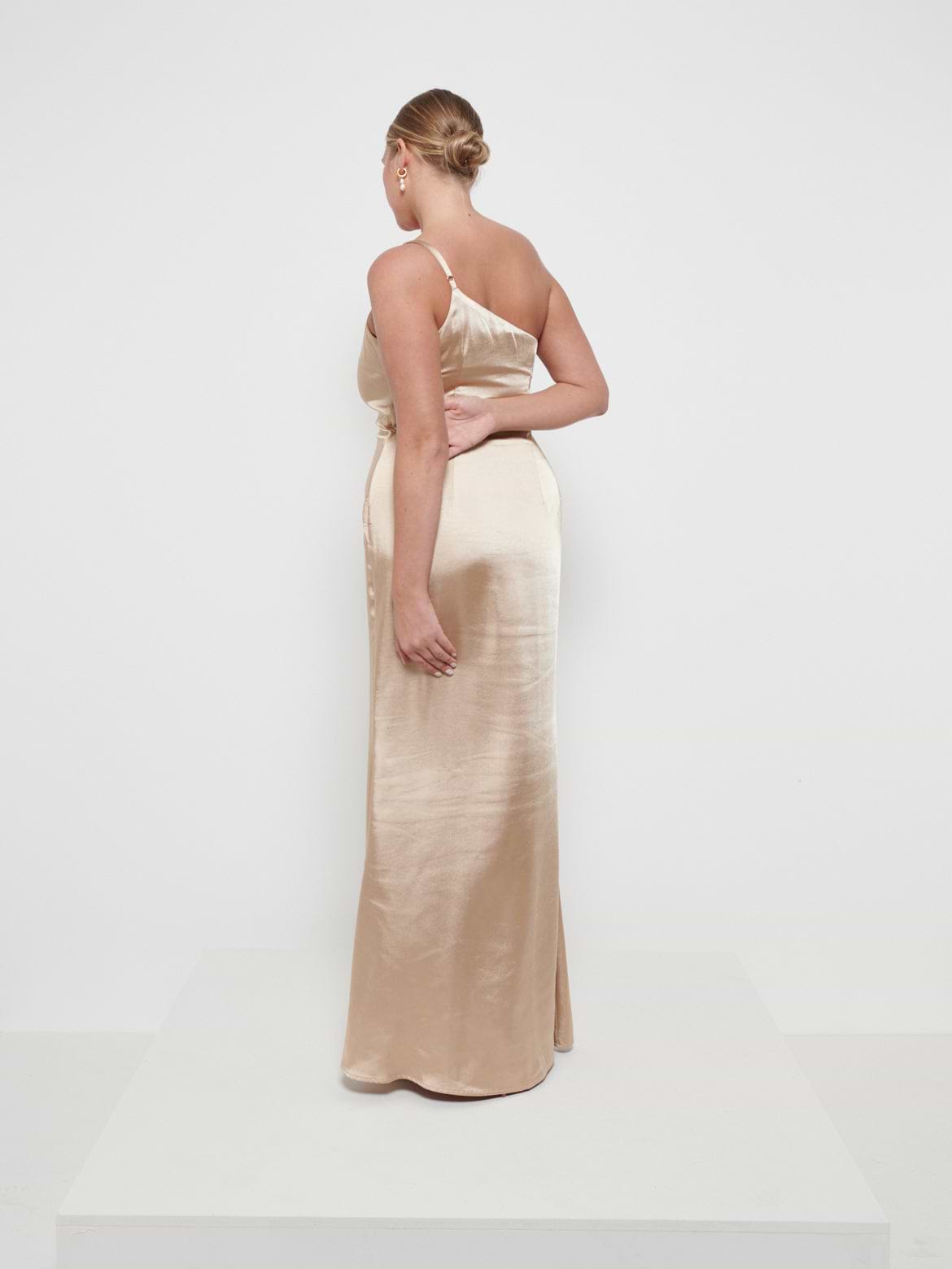 Amelia Maxi Bridesmaid Dress - Matte Bronze
