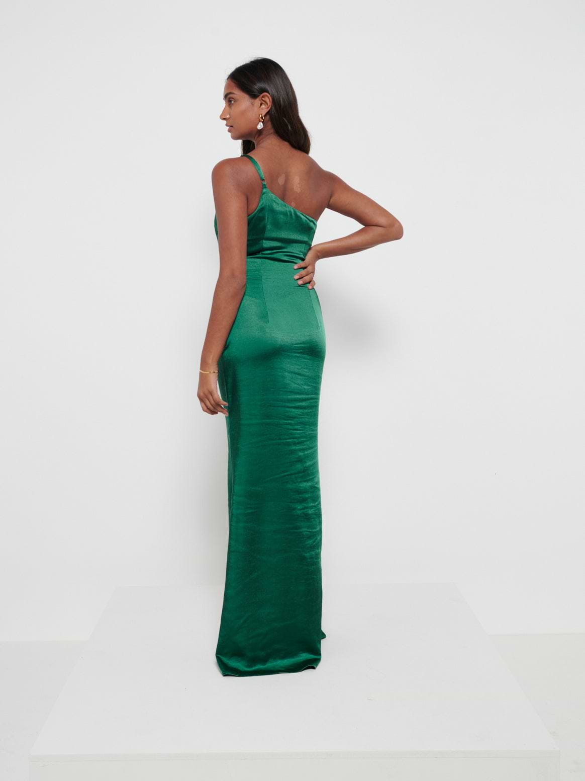 Amelia Maxi Bridesmaid Dress - Matte Emerald