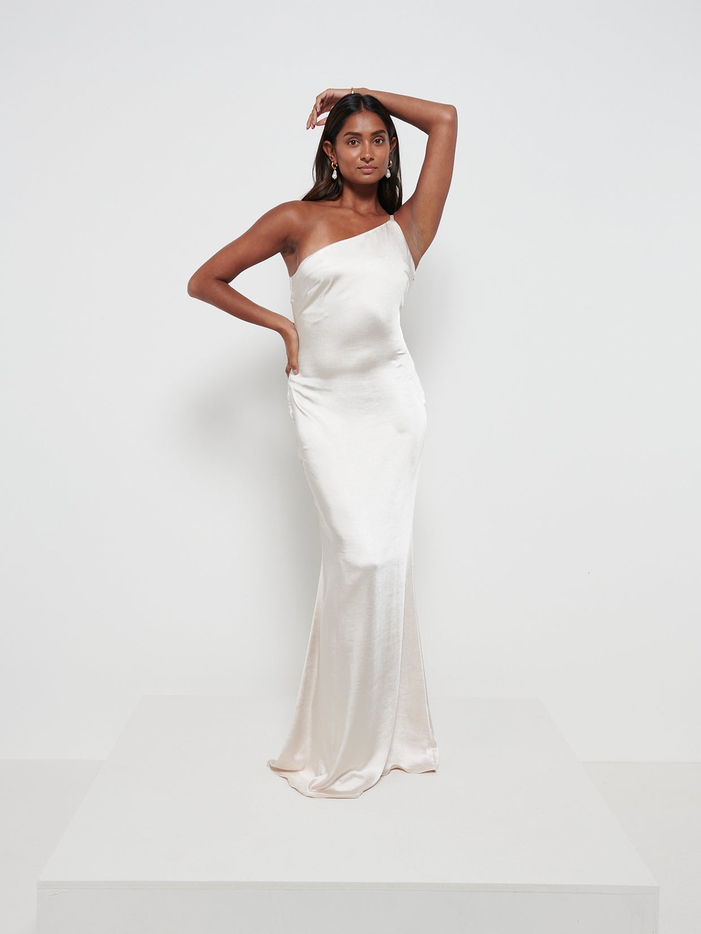 Amelia Maxi Bridesmaid Dress - Matte Champagne