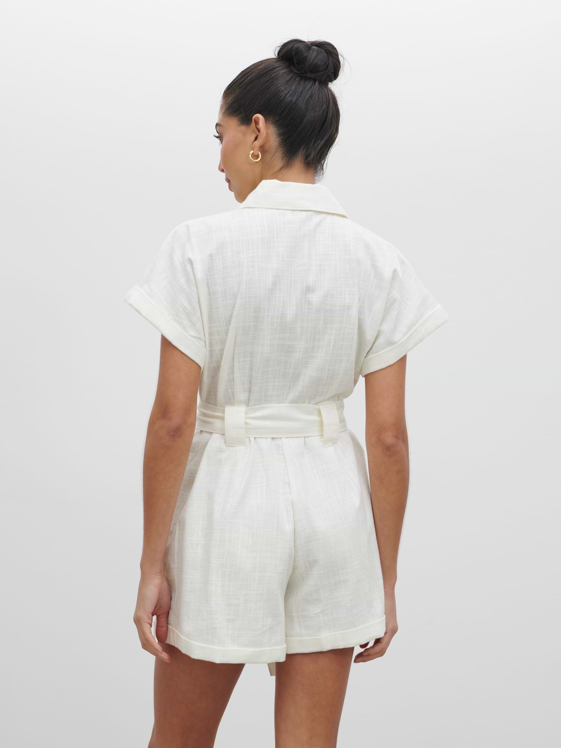 Anica Utility Playsuit - Cream