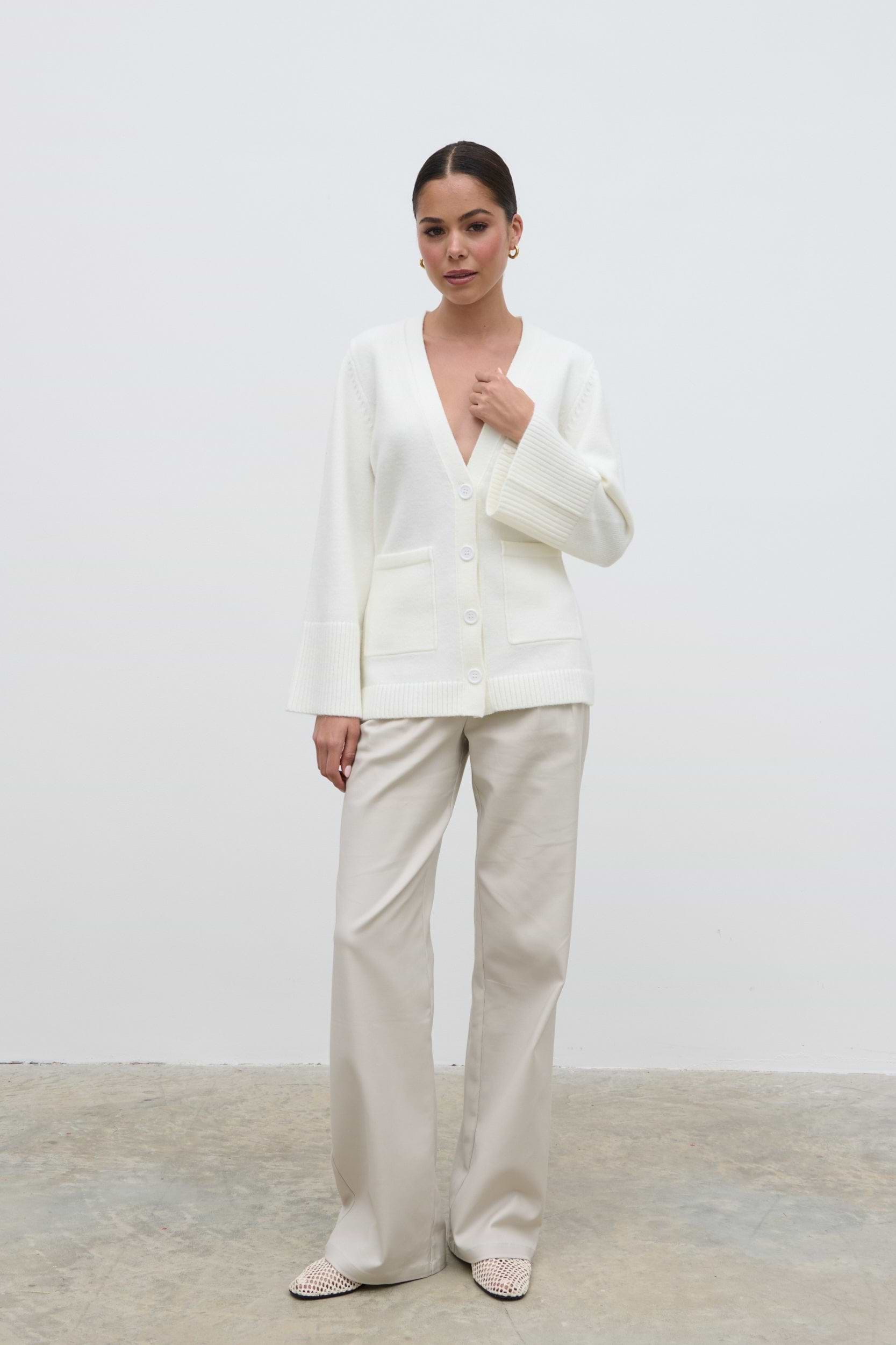 Autumn Knit Cardigan - Cream