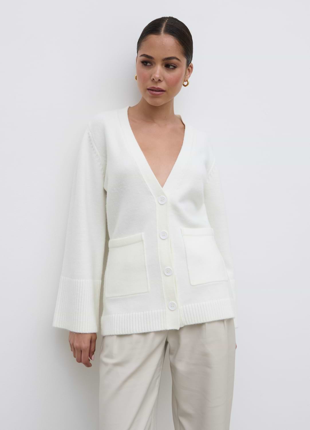 Autumn Knit Cardigan - Cream