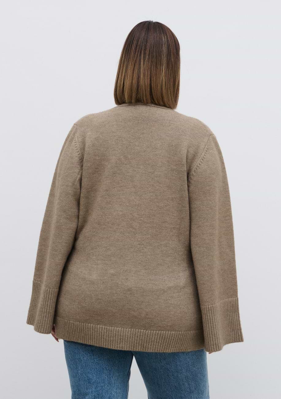 Autumn Knit Cardigan Curve - Dark Beige – Pretty Lavish