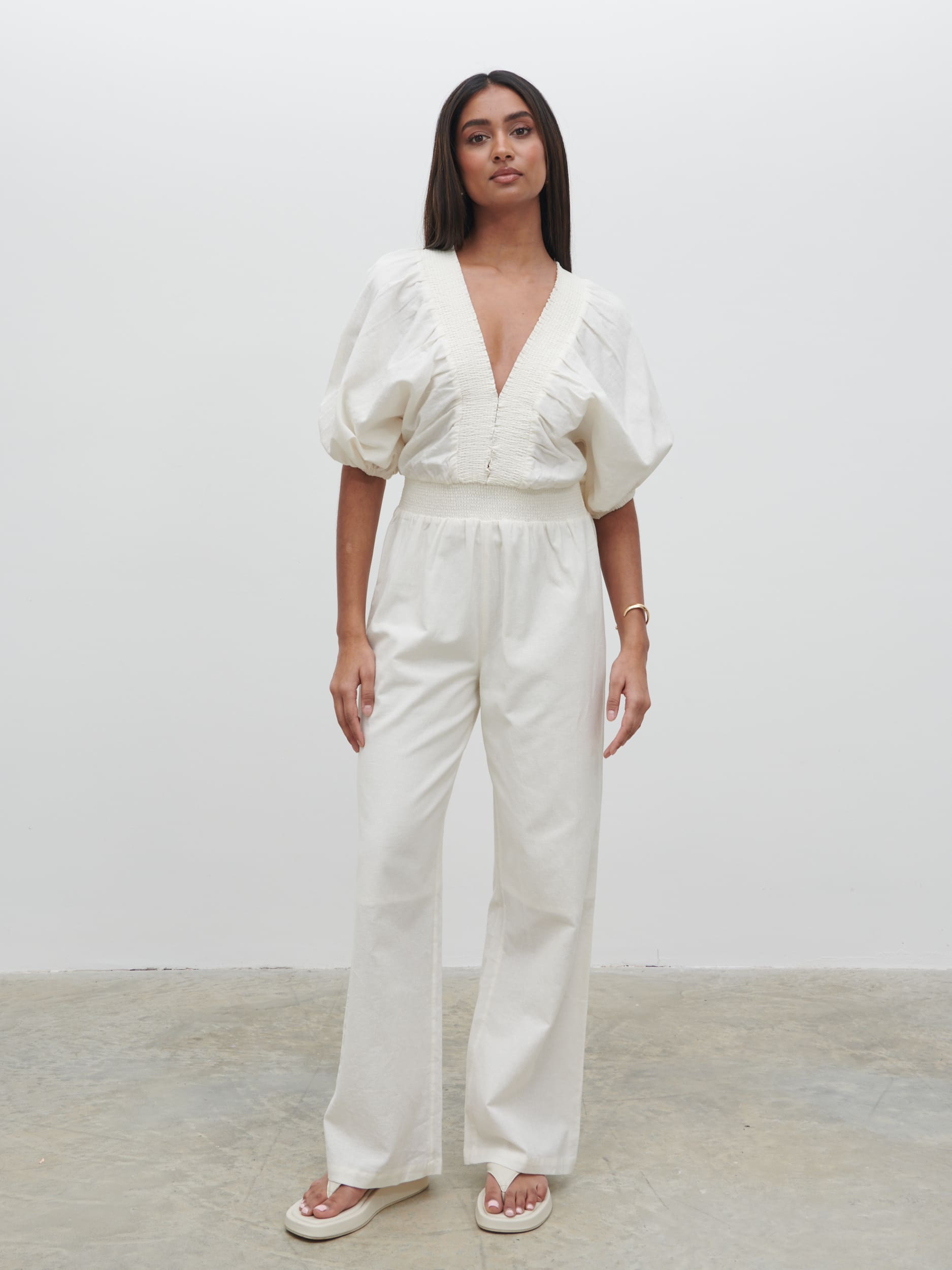 Bailey Cut Out Jumpsuit - Oatmeal