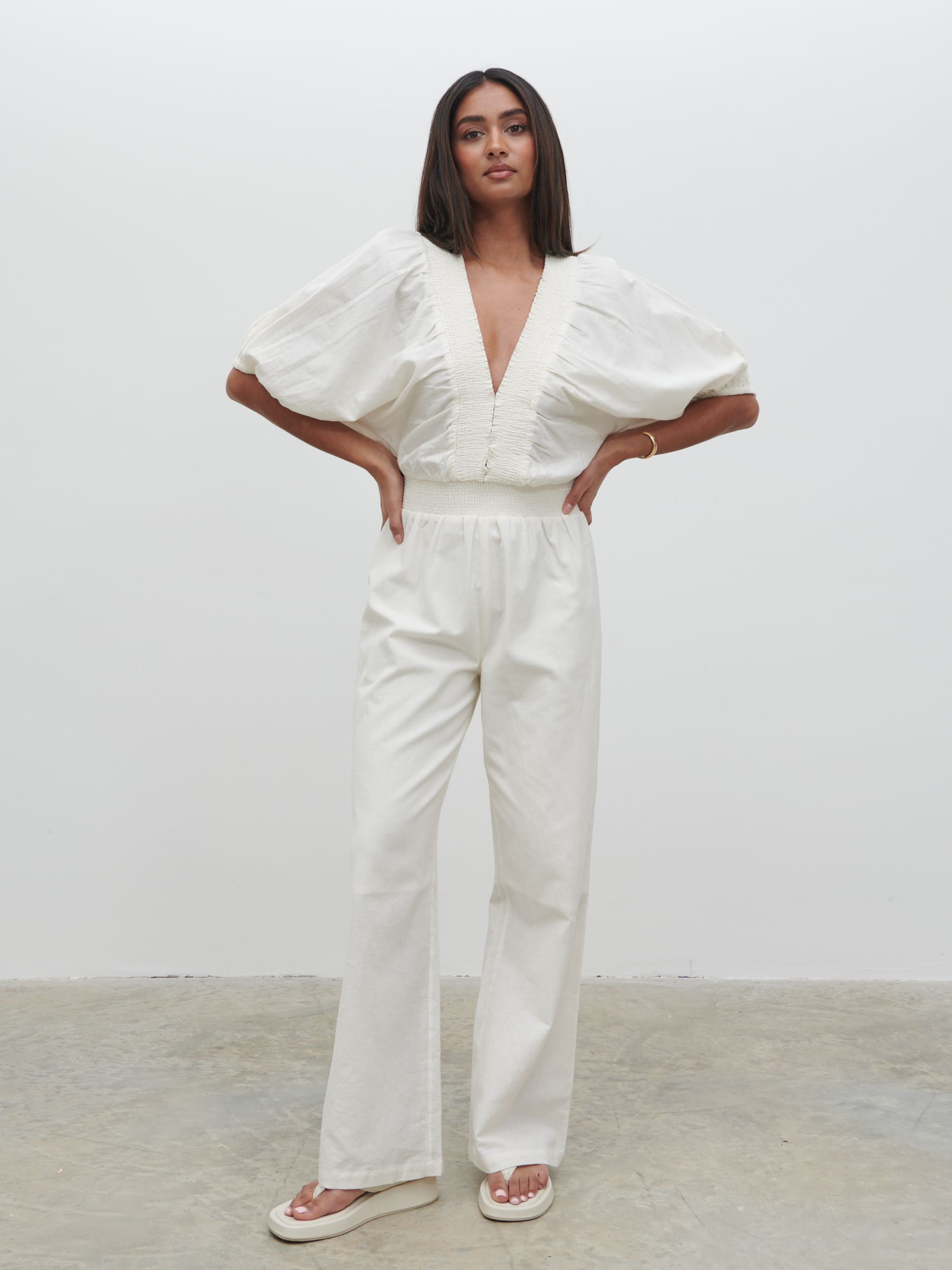 Bailey Cut Out Jumpsuit - Oatmeal