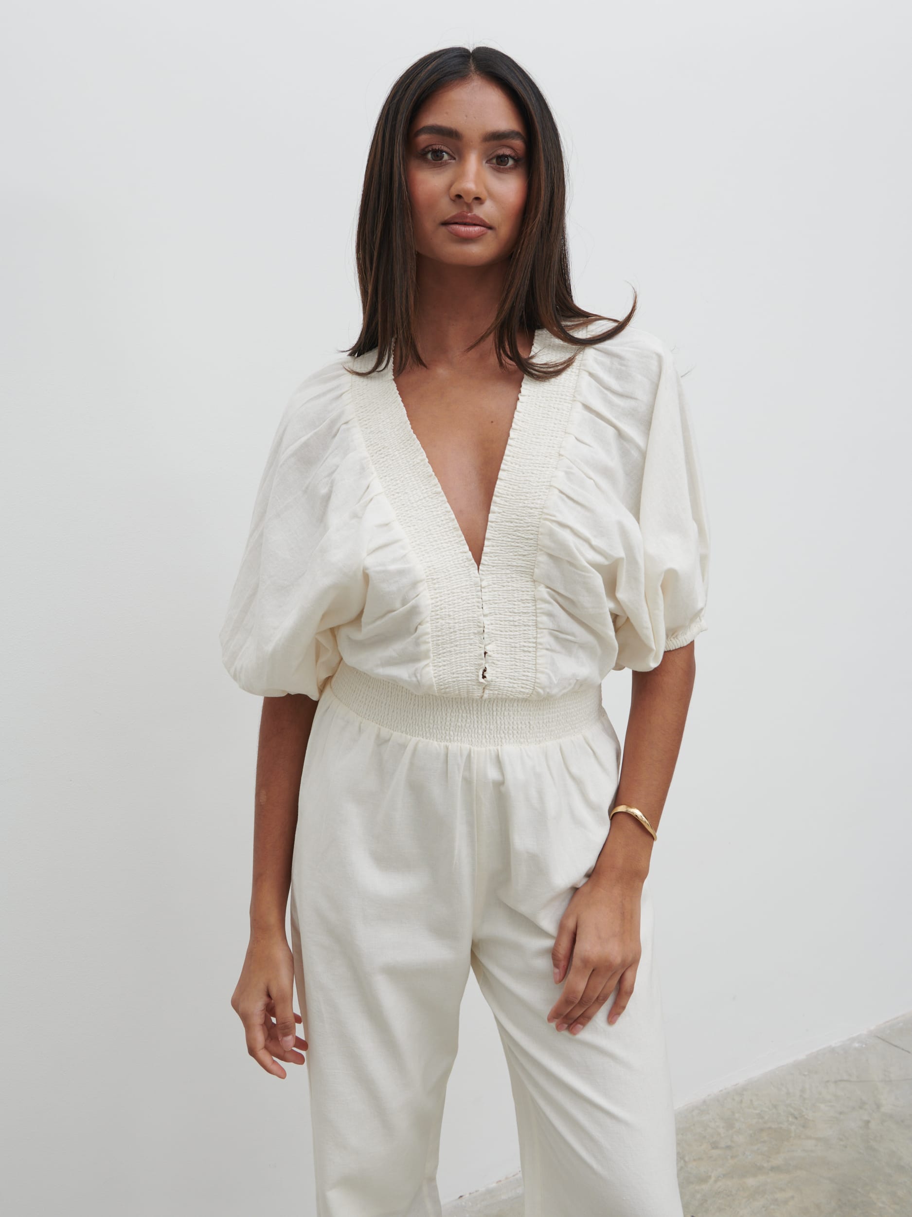 Bailey Cut Out Jumpsuit - Oatmeal