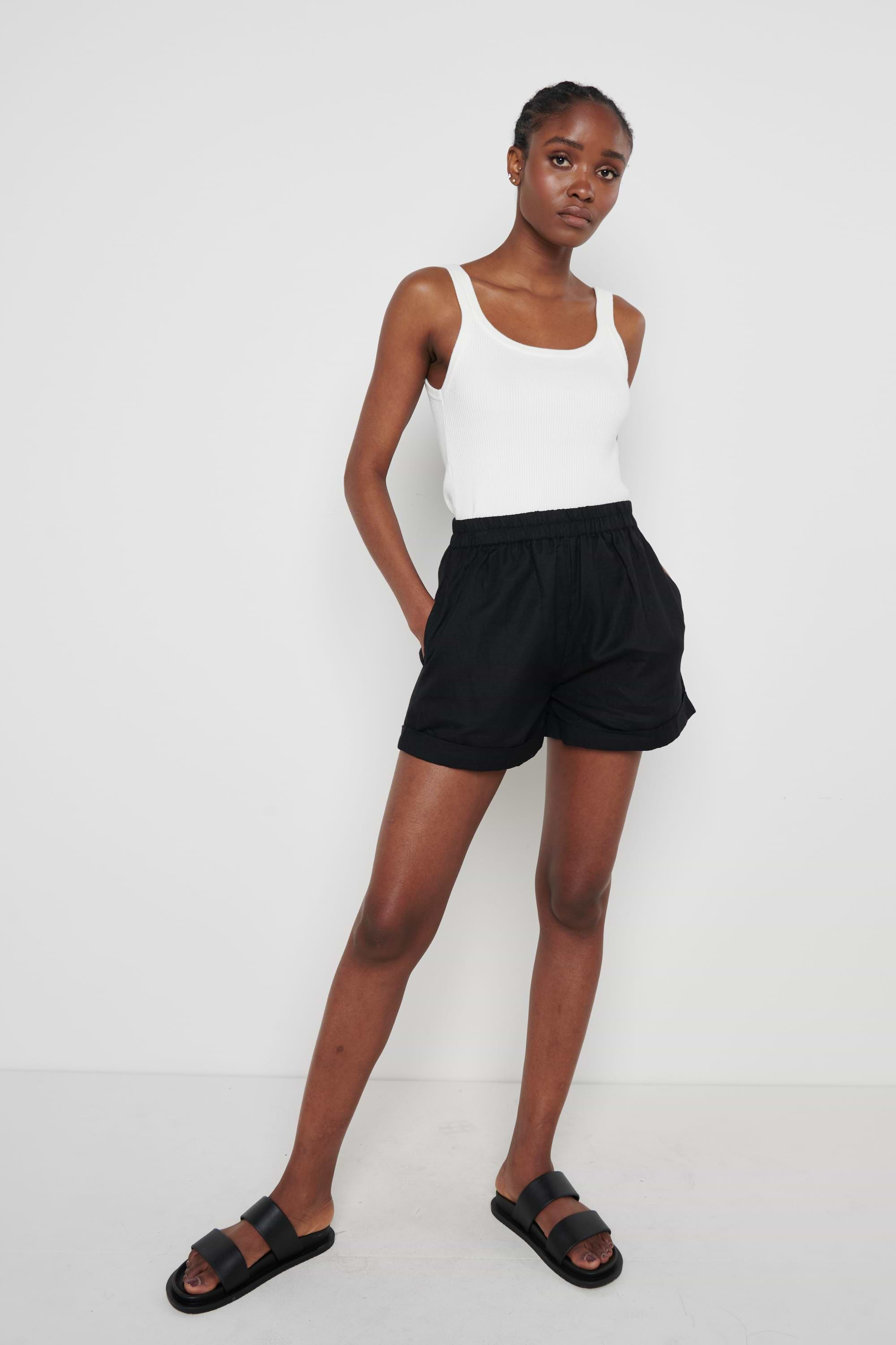Belle A-Line Shorts - Black