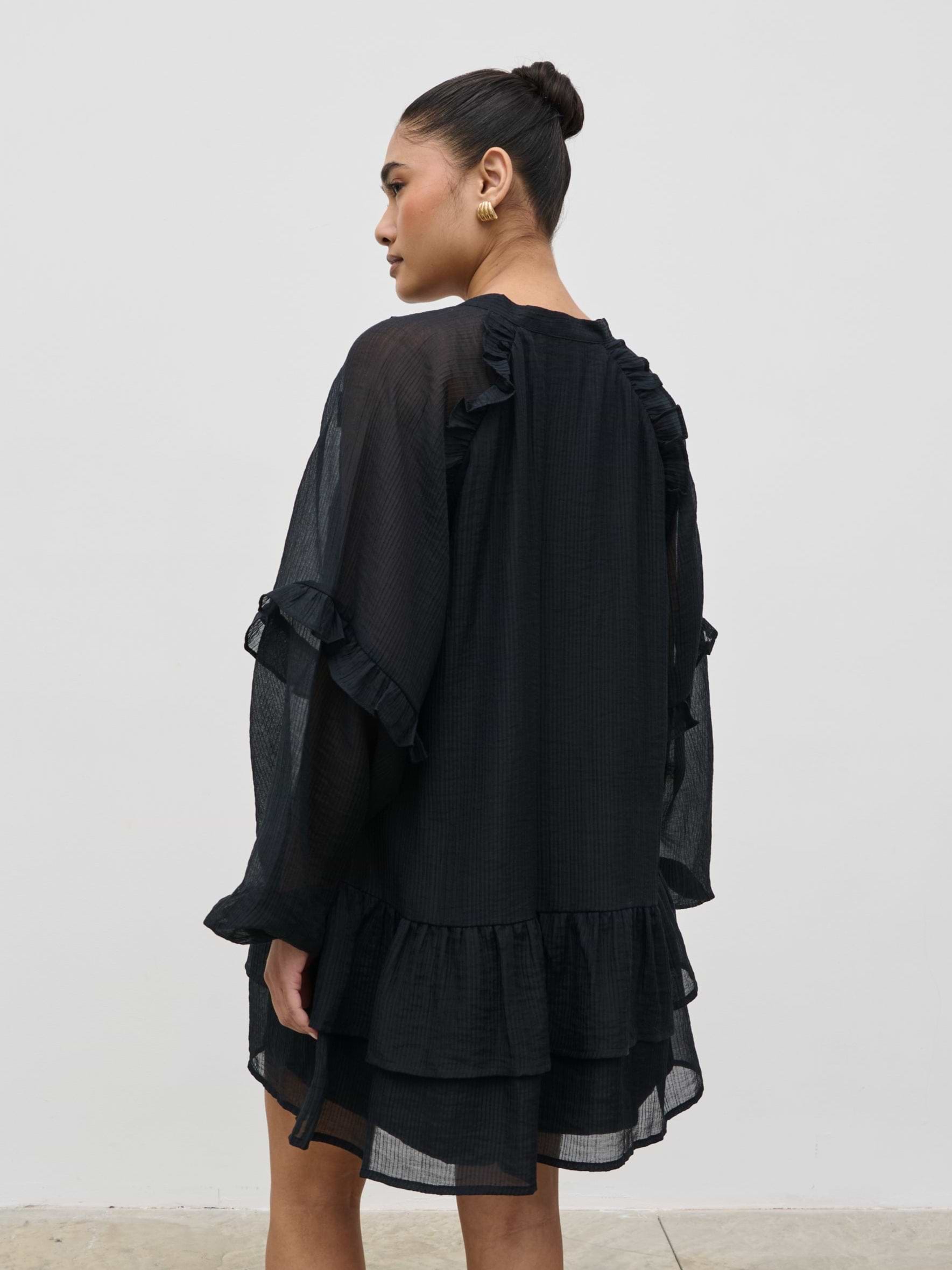 Betsy Long Sleeve Mini Dress - Black
