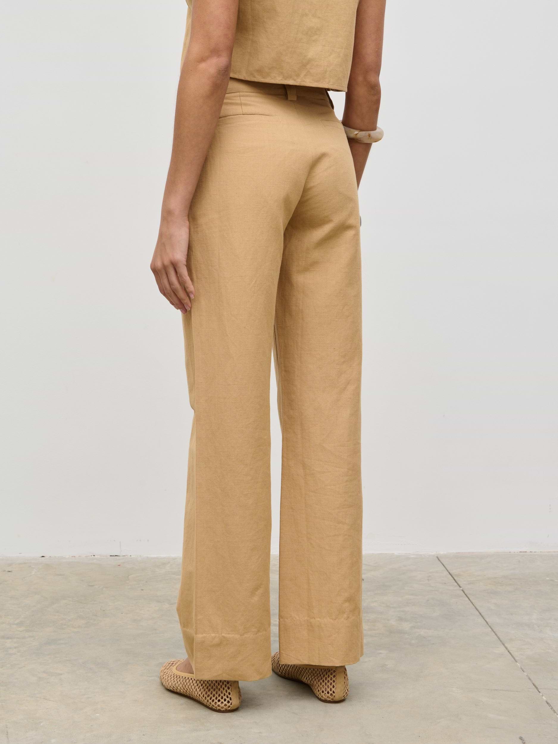 Blair Linen Trousers - Camel