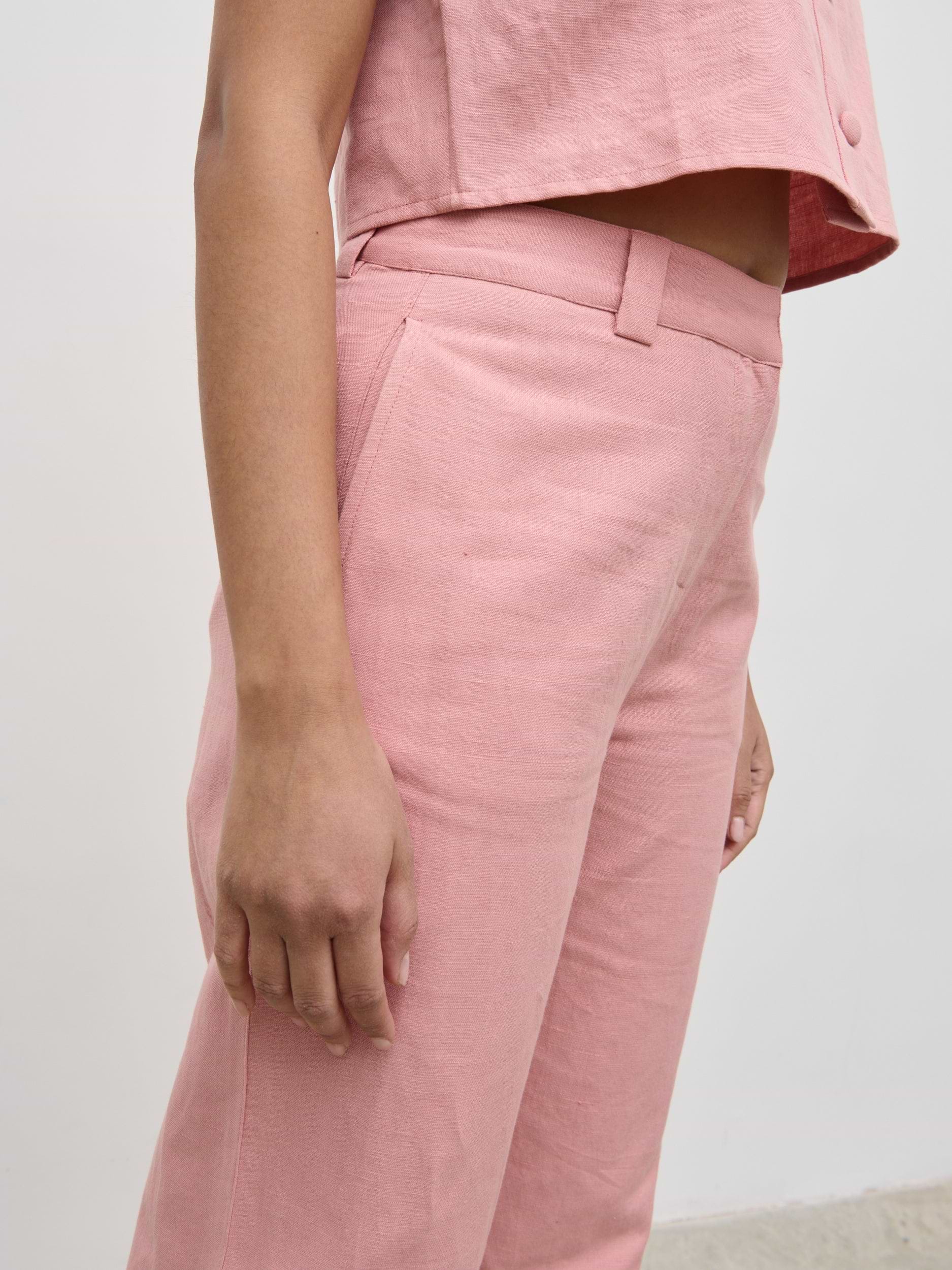 Blair Linen Trousers - Pink