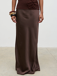 Breya Maxi Skirt - Chocolate Brown