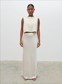 Breya Maxi Skirt - Oyster
