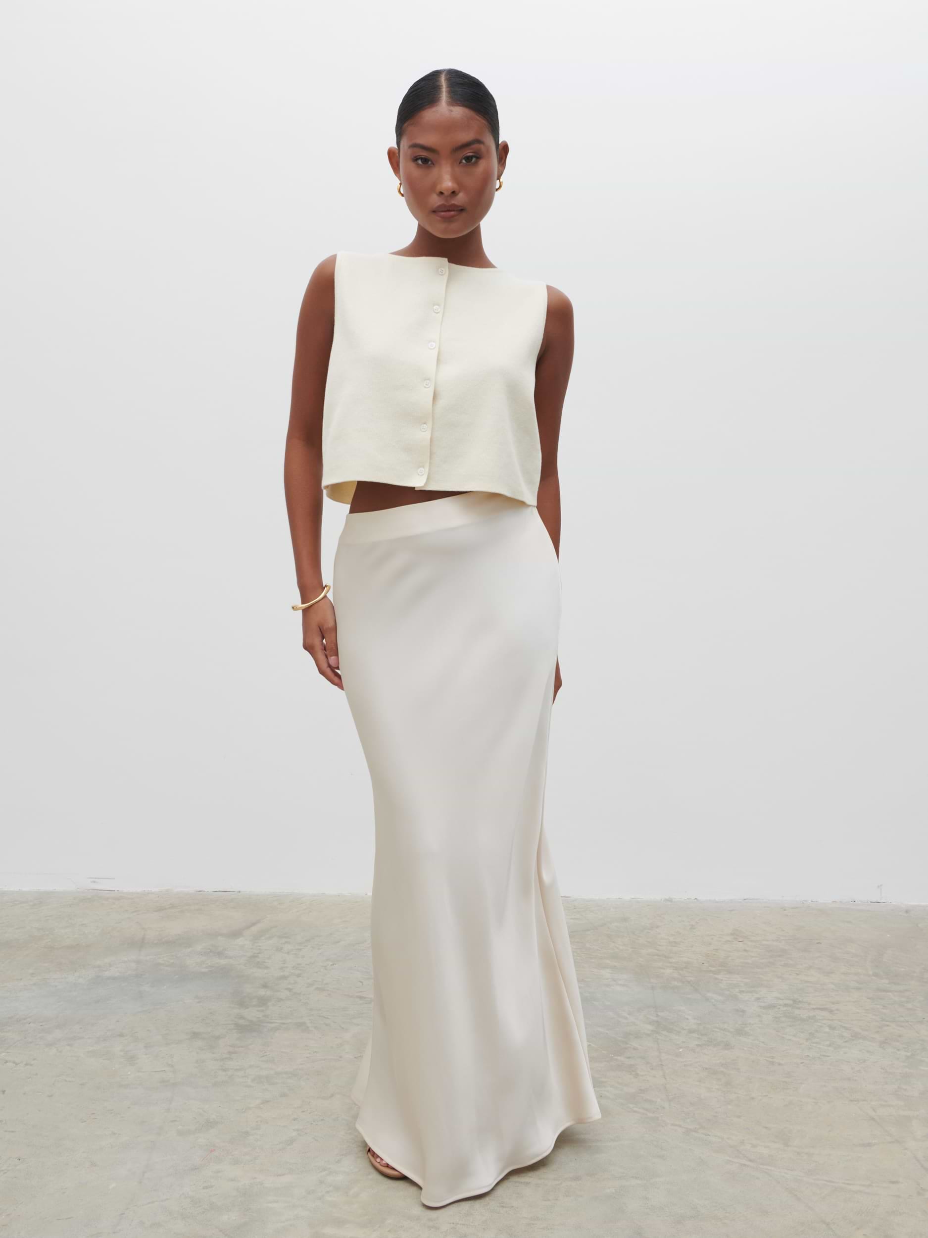 Breya Maxi Skirt - Oyster