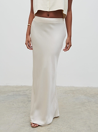 Breya Maxi Skirt - Oyster