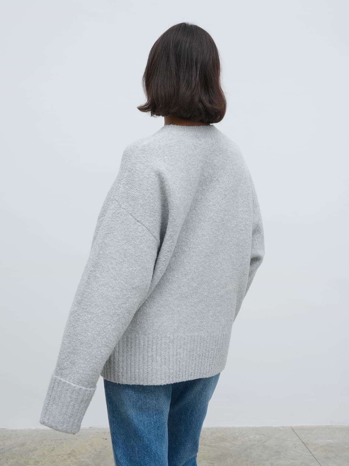 Camille Oversized Borg Jumper - Grey