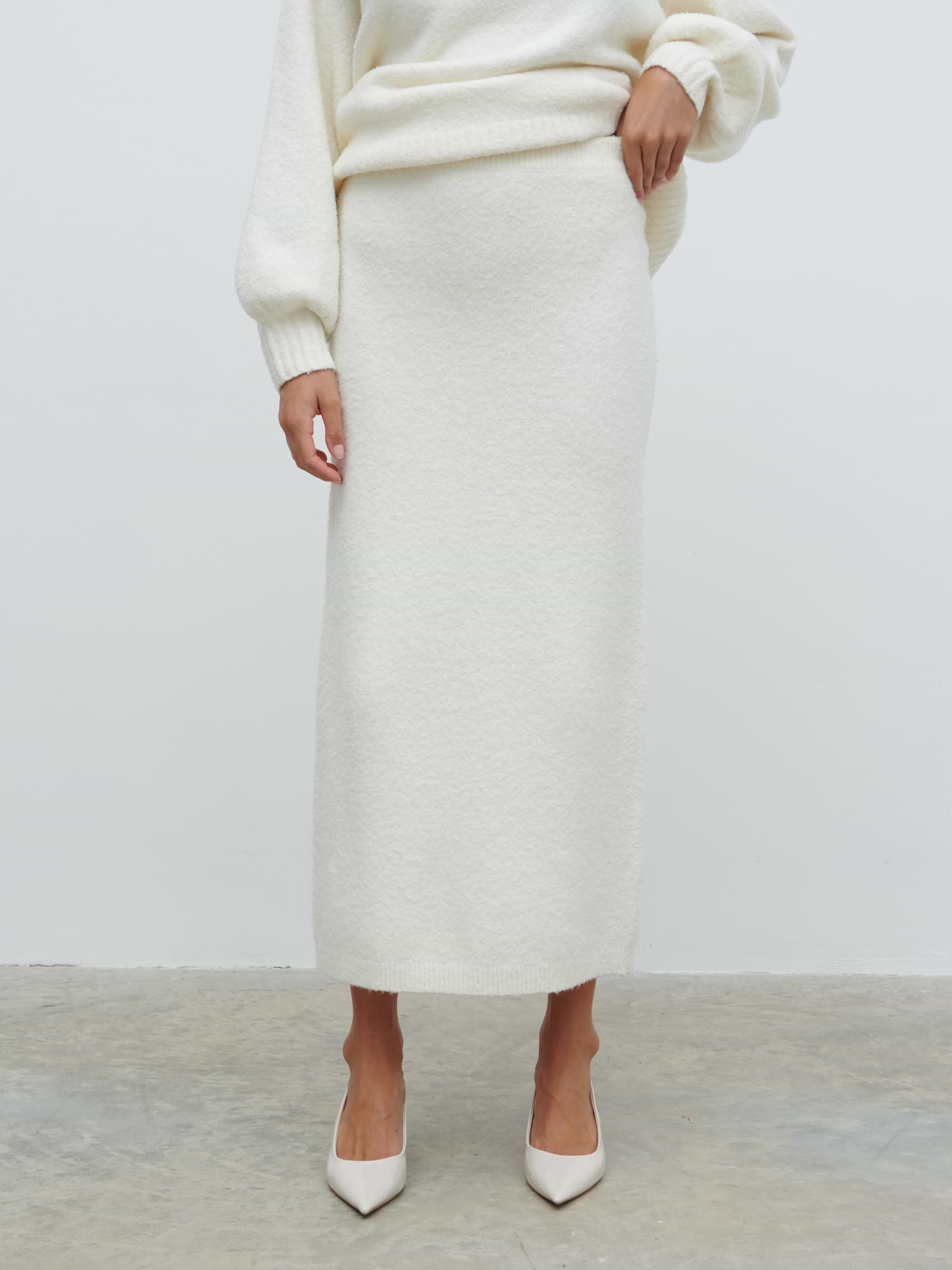 Camille Midaxi Knit Skirt - Cream