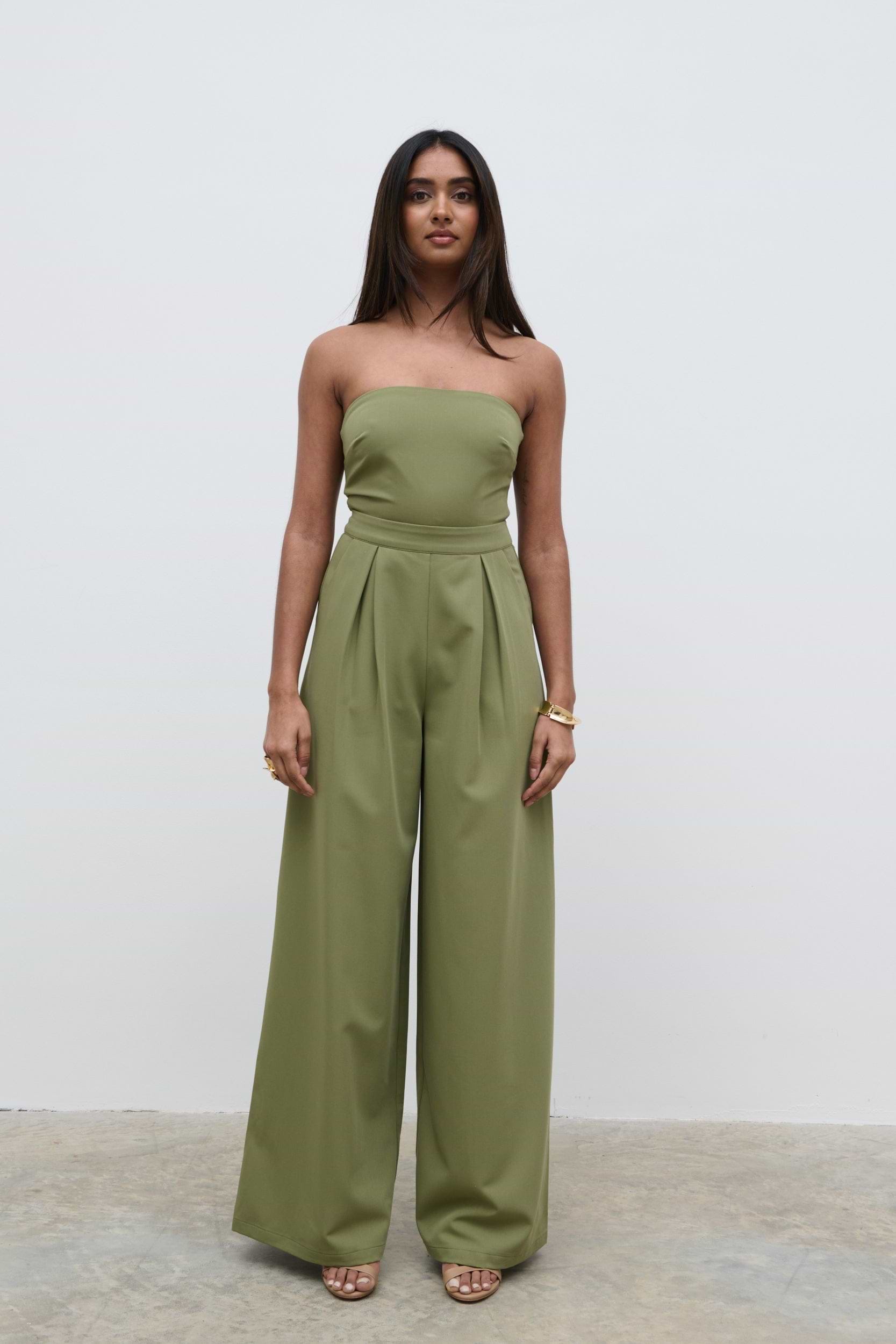 Campbell Bandeau Jumpsuit - Olive