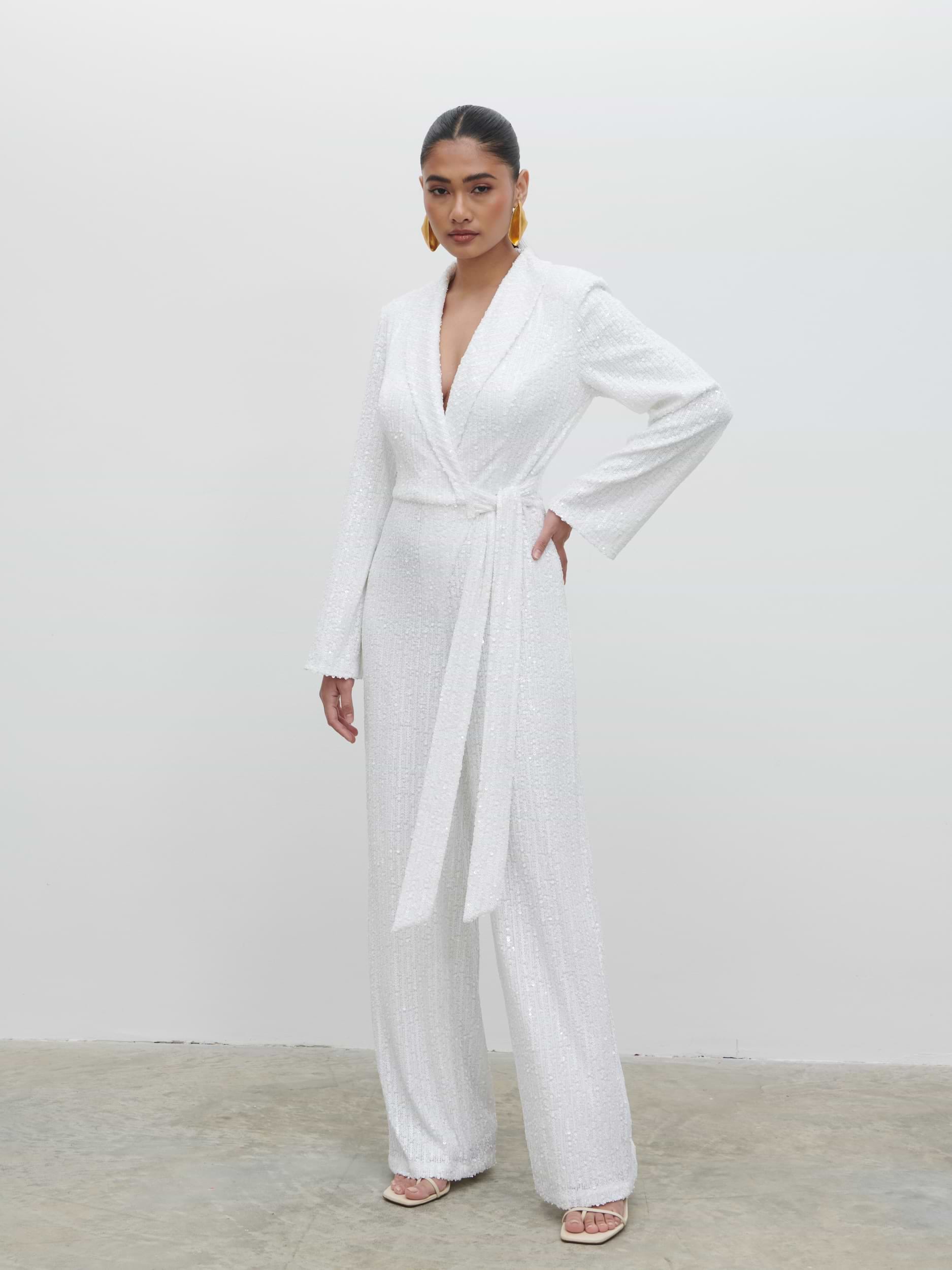 Chamonix Sequin Jumpsuit - Ivory