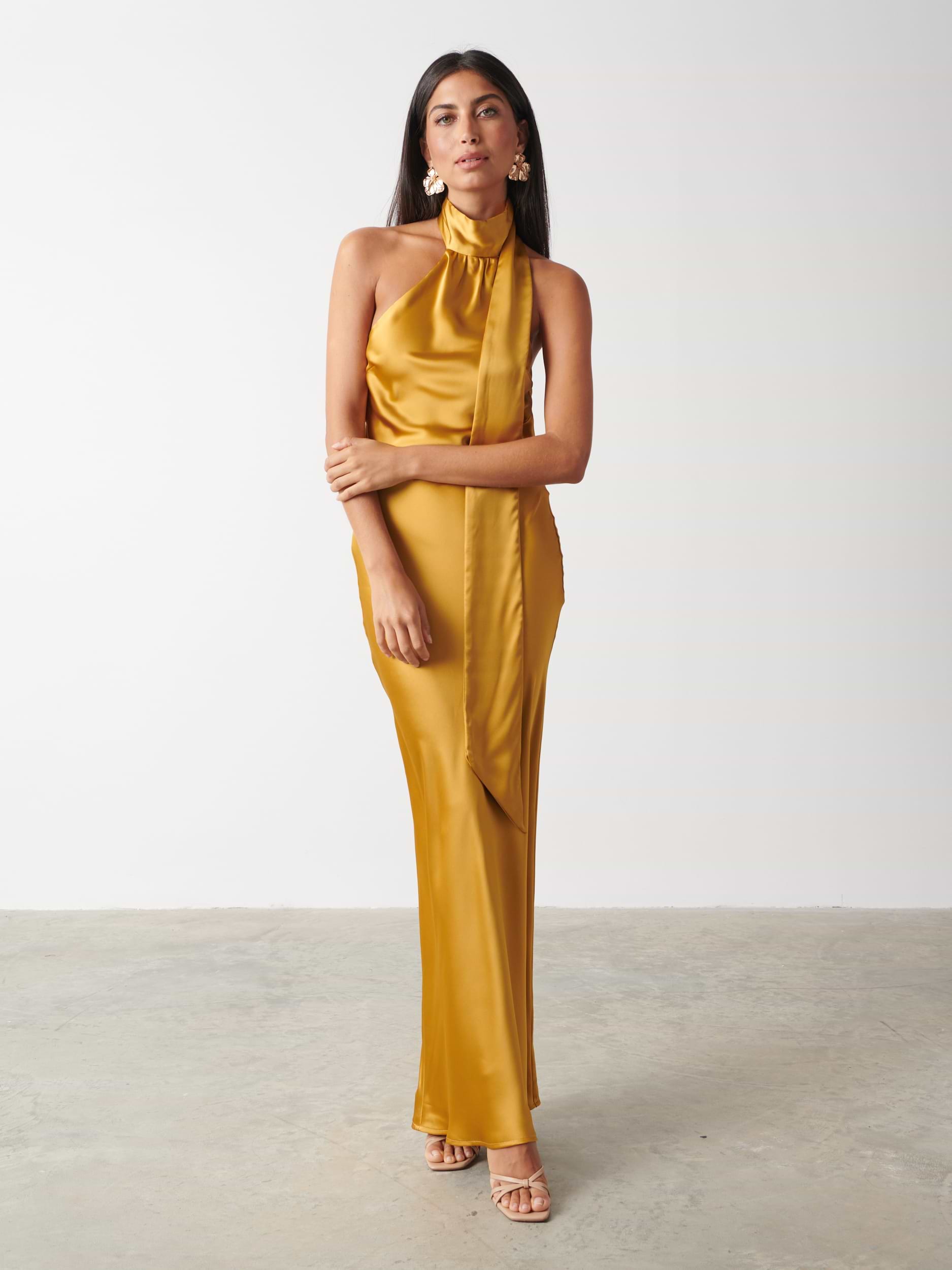 Chloé Scarf Maxi Dress - Saffron