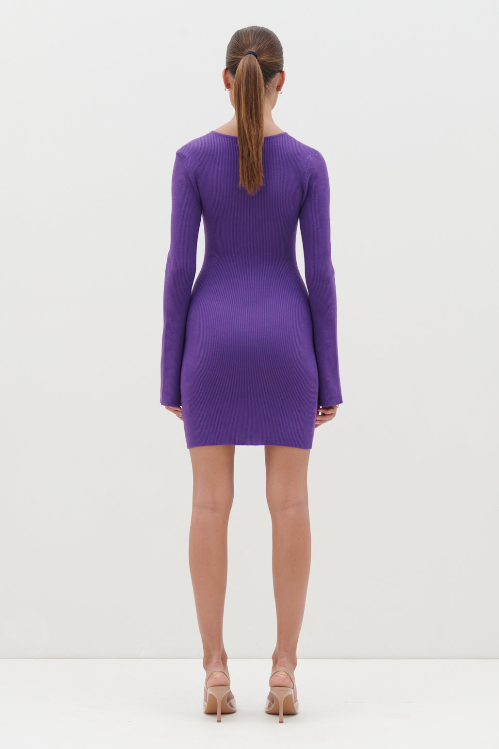 Codey Cut Out Mini Knit Dress - Iris