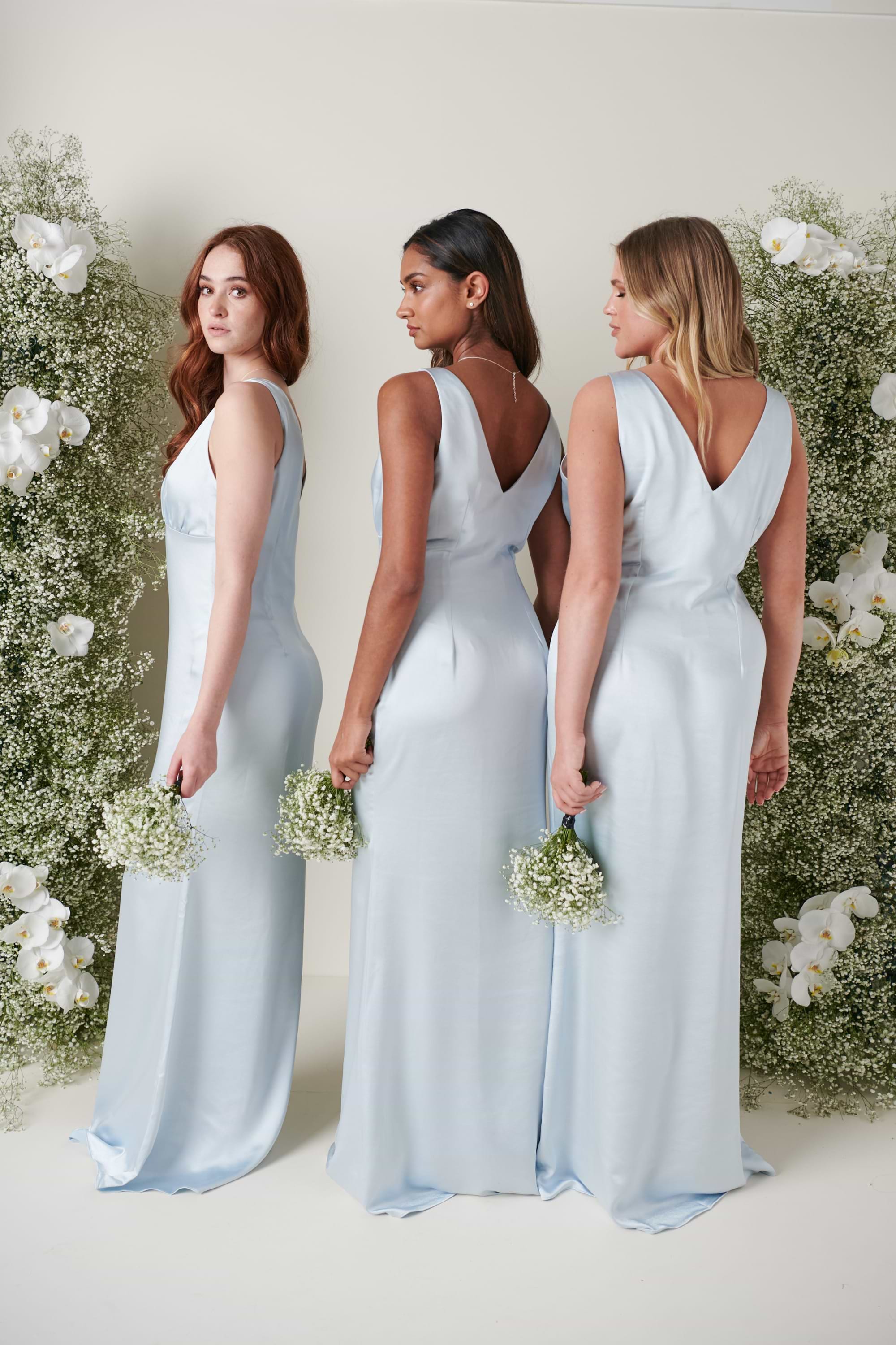 Esmee Maxi Bridesmaid Dress - Matte Ice Blue