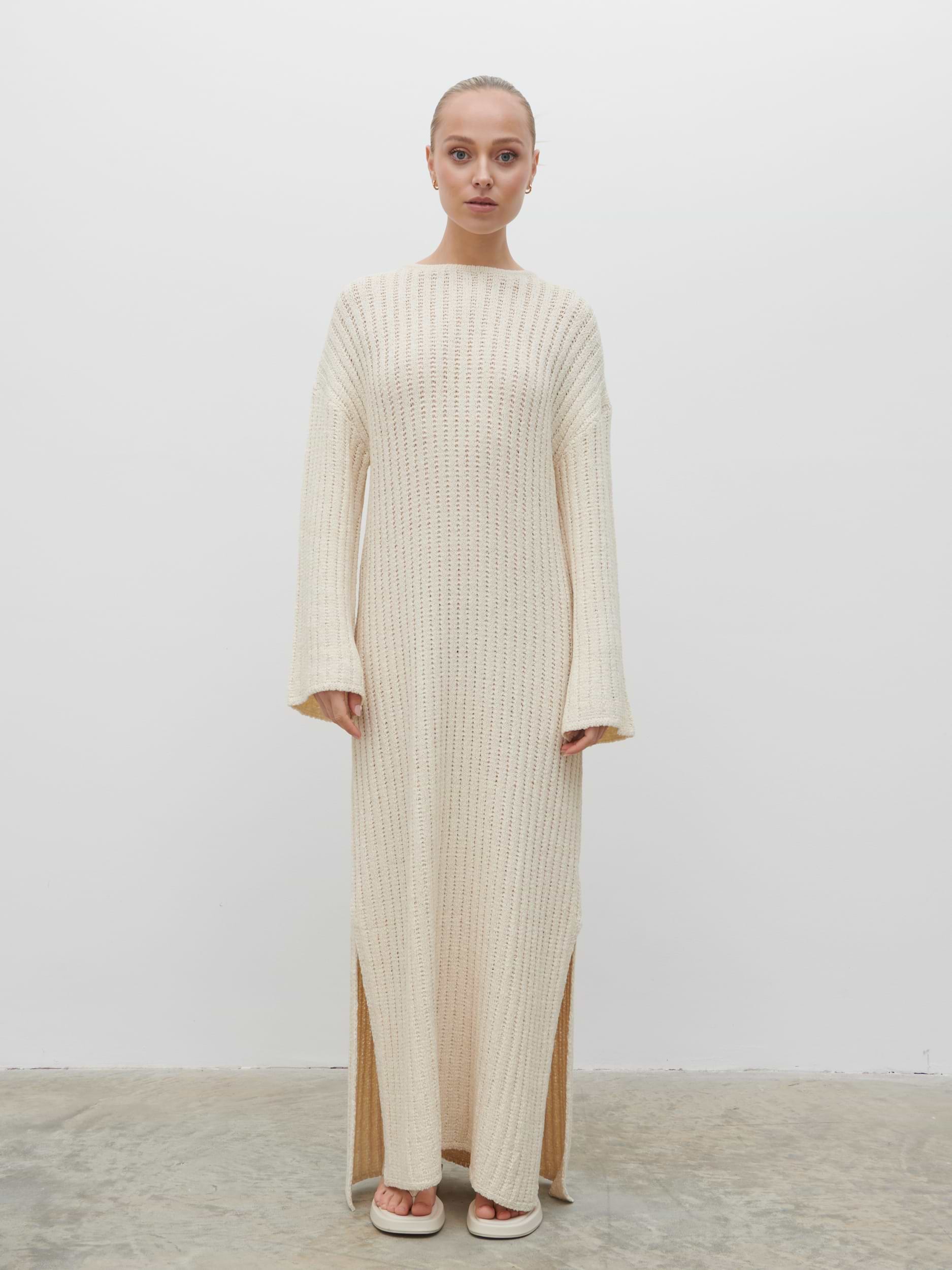 Eleanor Knit Midaxi Dress - Cream
