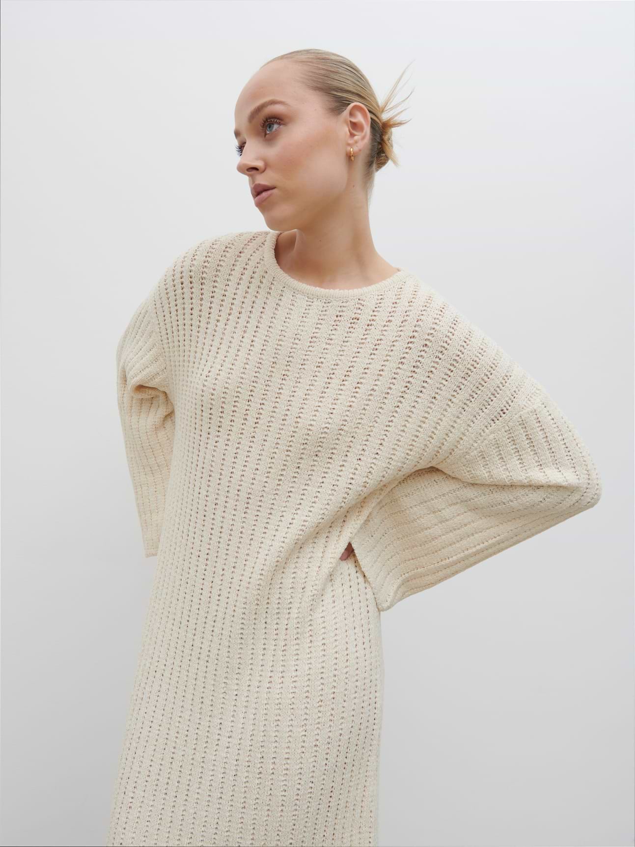Eleanor Knit Midaxi Dress - Cream