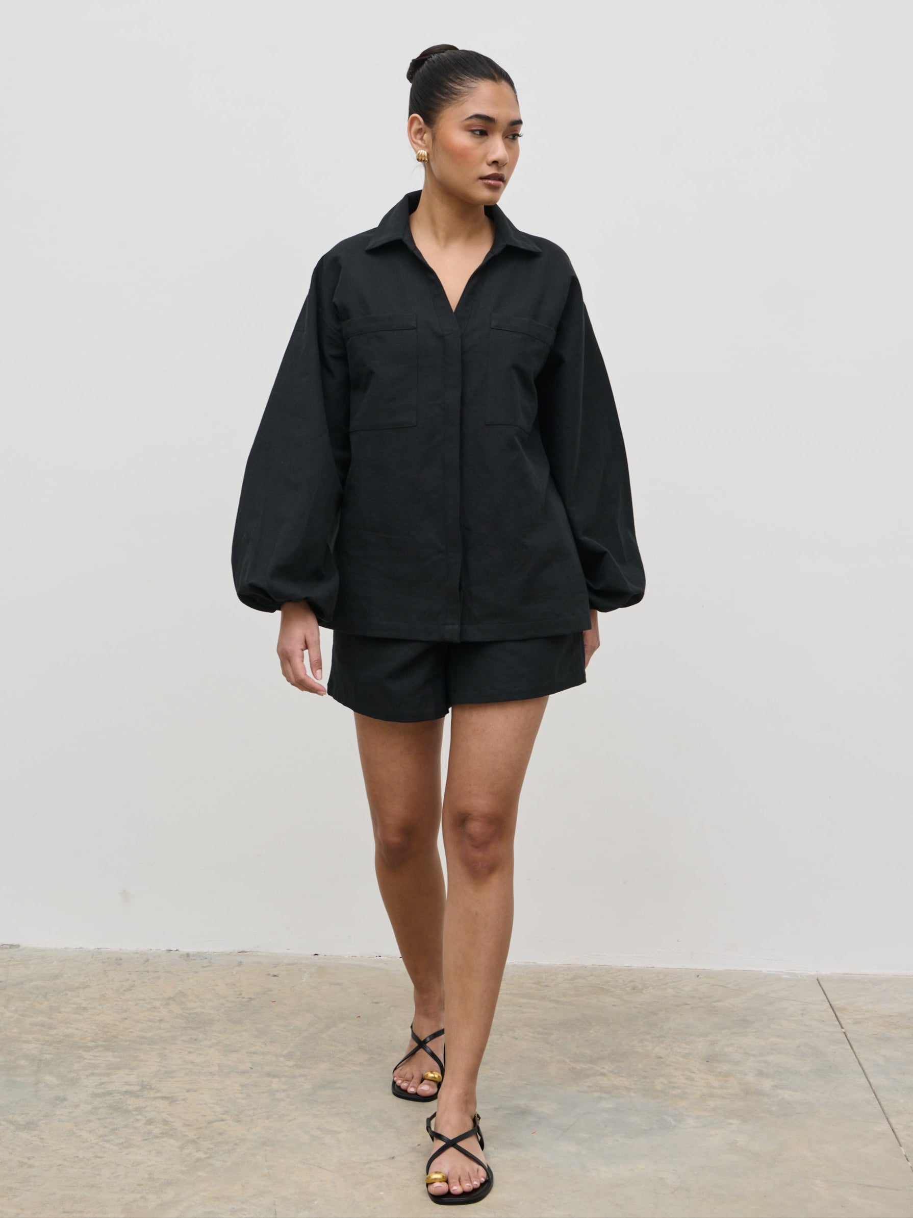 Emerson Cotton Shorts - Black