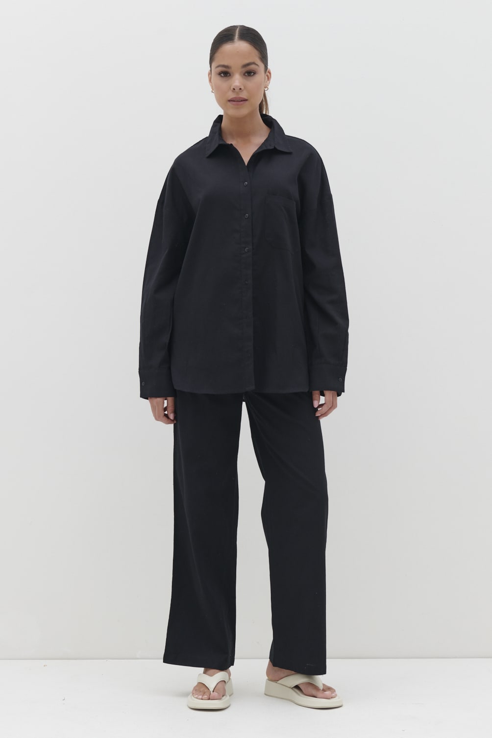 Emery Boxy Shirt - Black