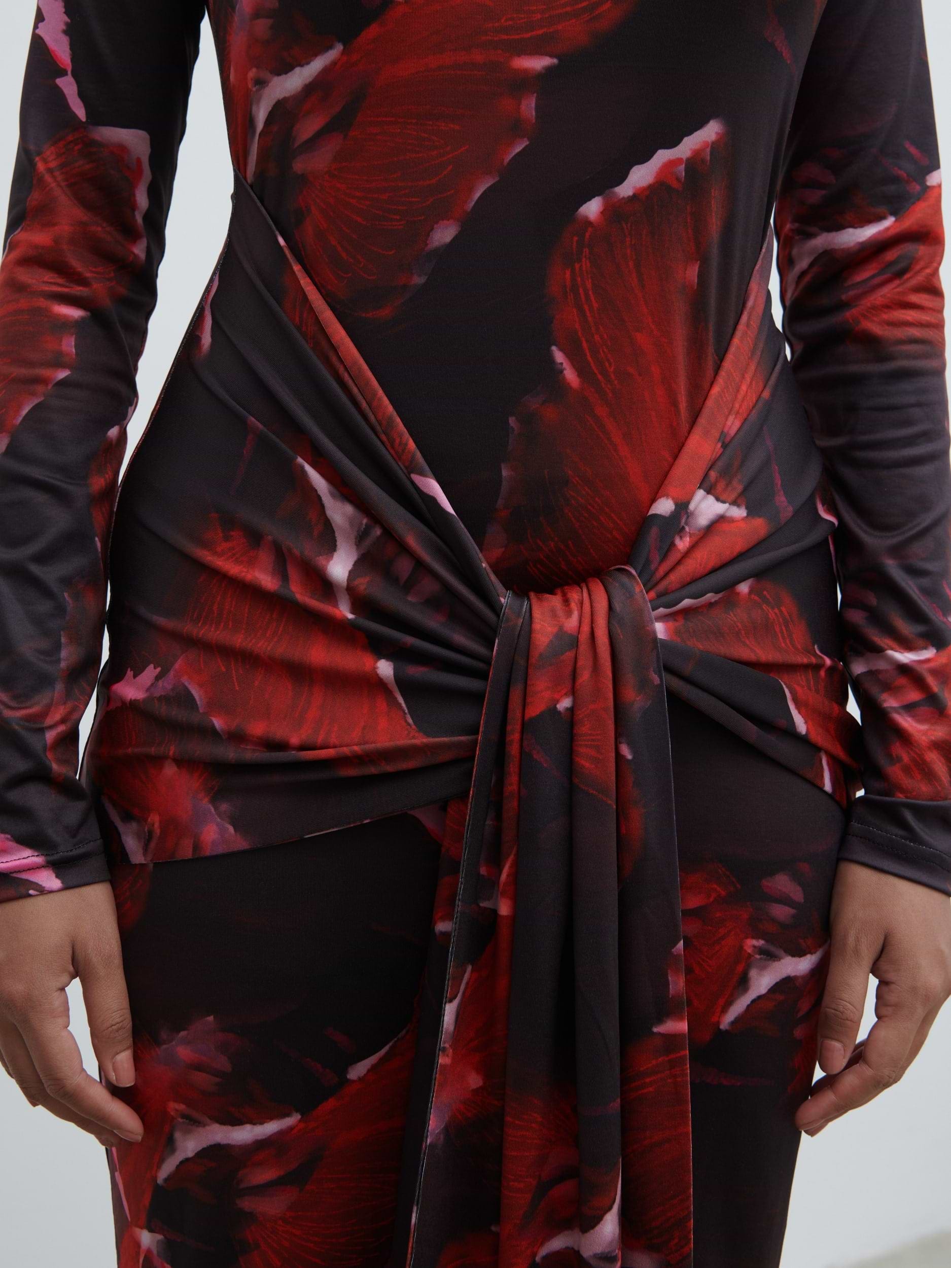 Emmeline High Neck Jersey Maxi Dress - Print