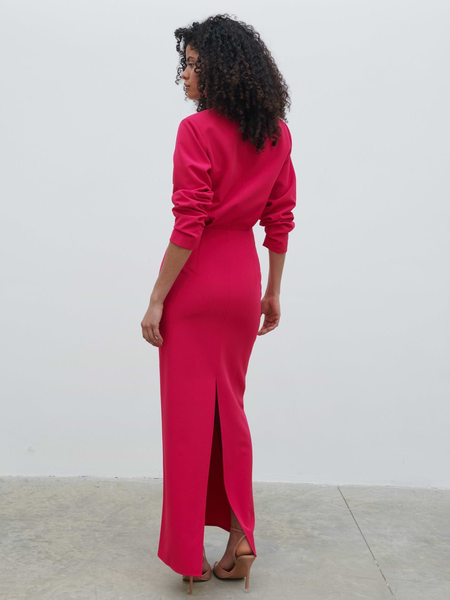 Escala V-Neck Maxi Dress - Fuchsia