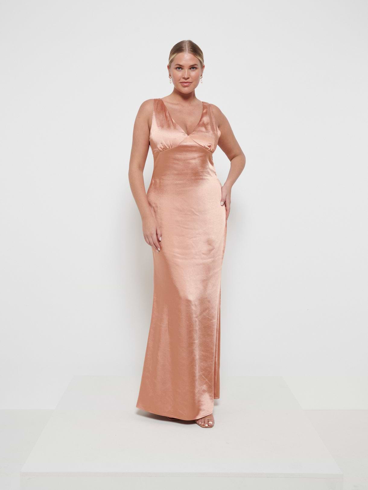 Esmee Maxi Bridesmaid Dress - Matte Cinnamon
